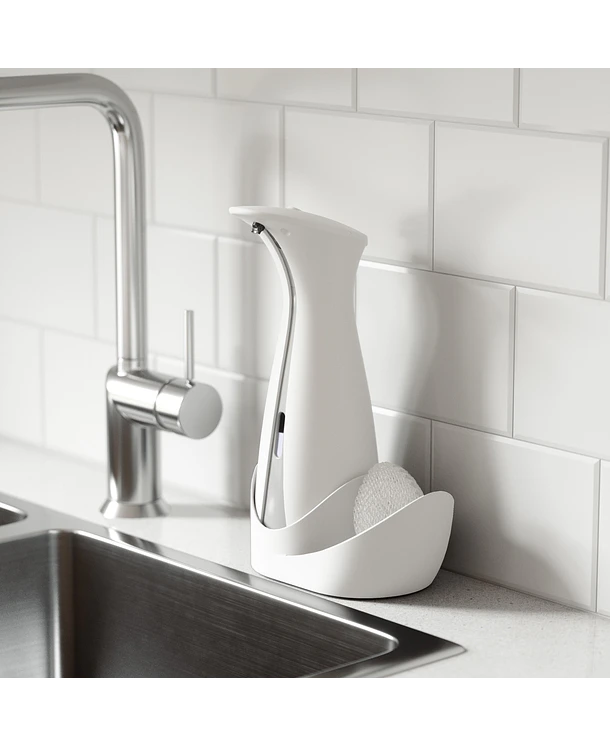 Dispensador de Jabón con Sensor Otto | Blanco con Soporte