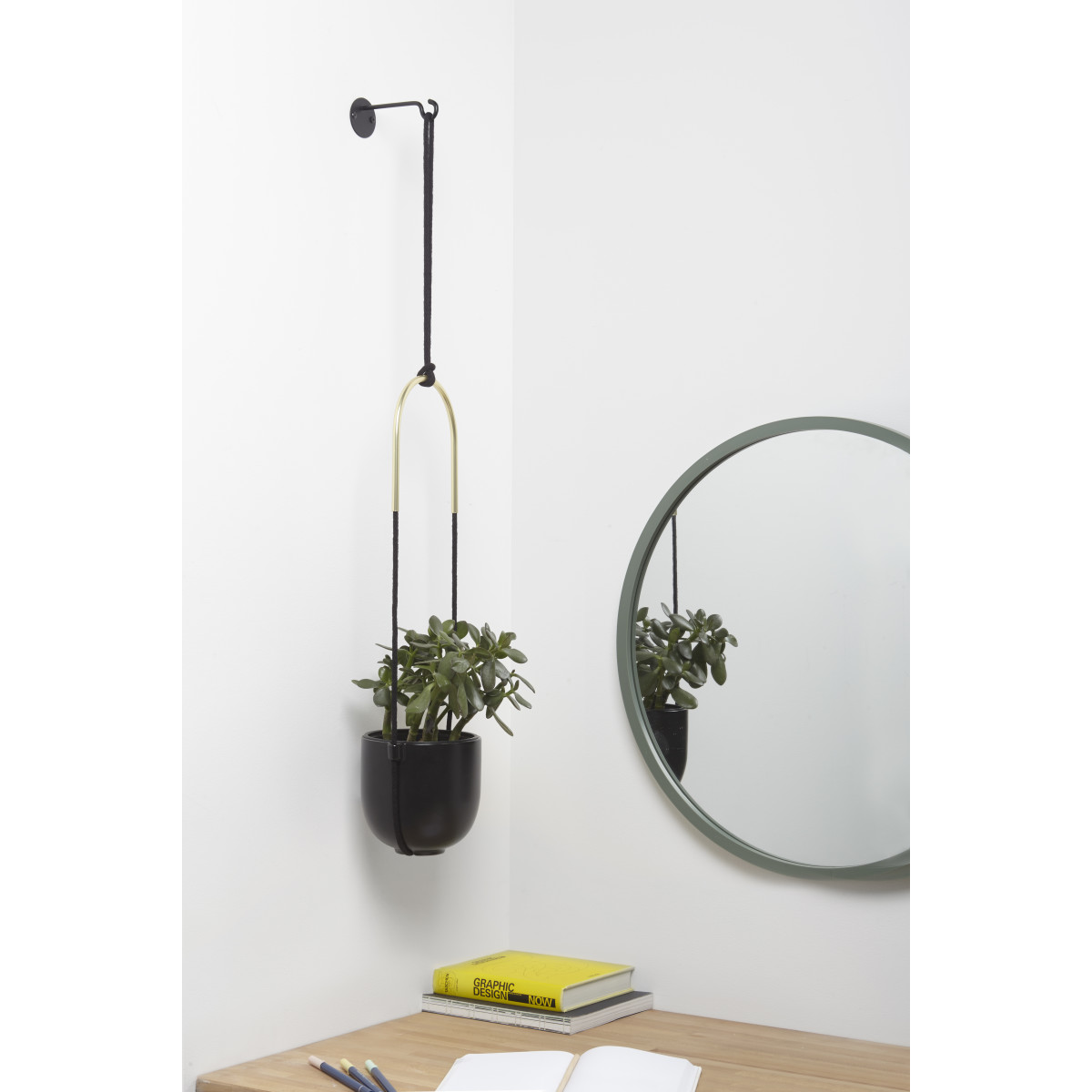 Maceta Colgante Bolo | Negro