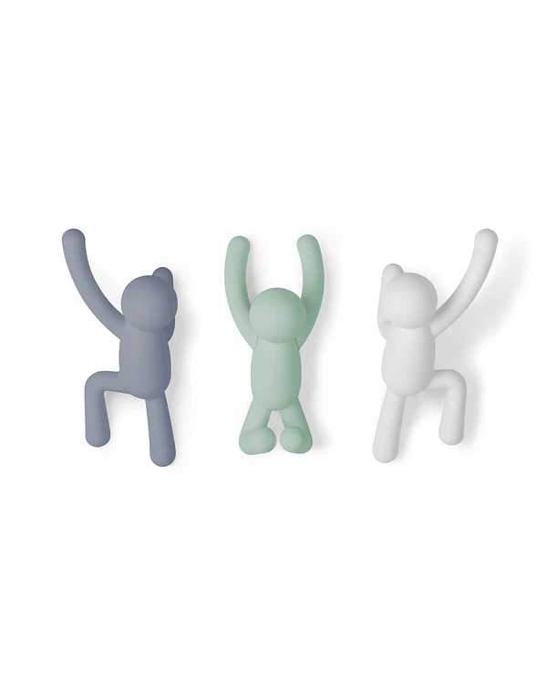 Set 3 Ganchos Buddy | Claros