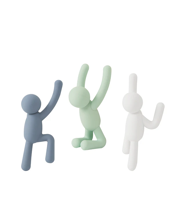 Set 3 Ganchos Buddy | Claros