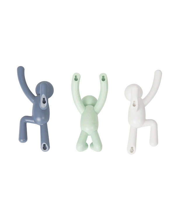 Set 3 Ganchos Buddy | Claros
