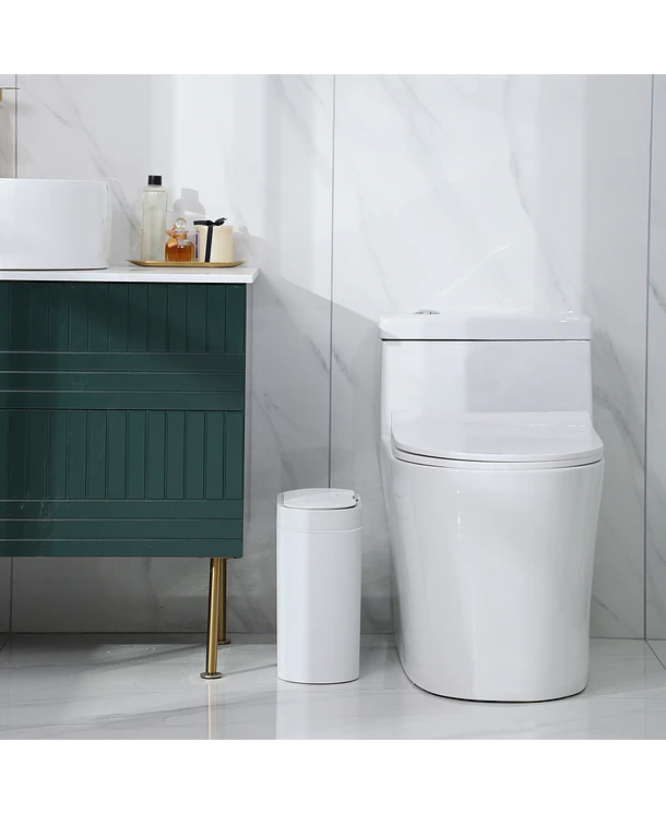 Basurero con Sensor Resistente al Agua | Blanco 8Lt