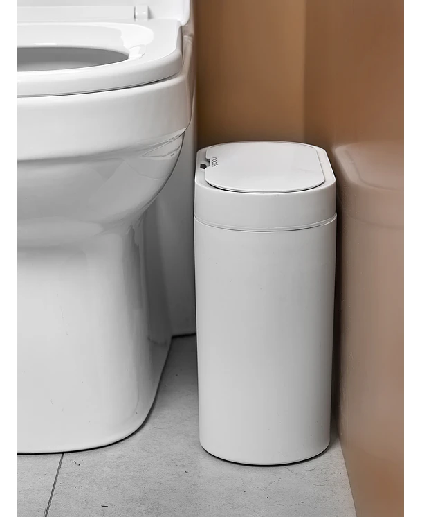 Basurero con Sensor Resistente al Agua | Blanco 8Lt