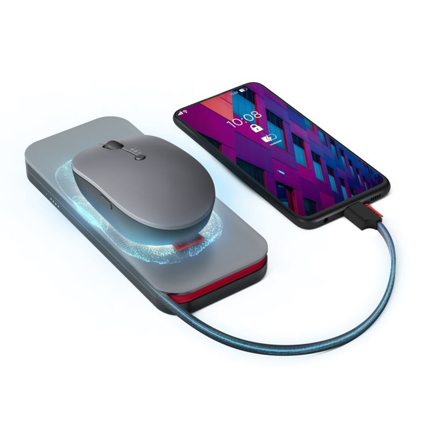 Powerbank Lenovo Go 10000mAh inalámbrico USB-C portátil 1