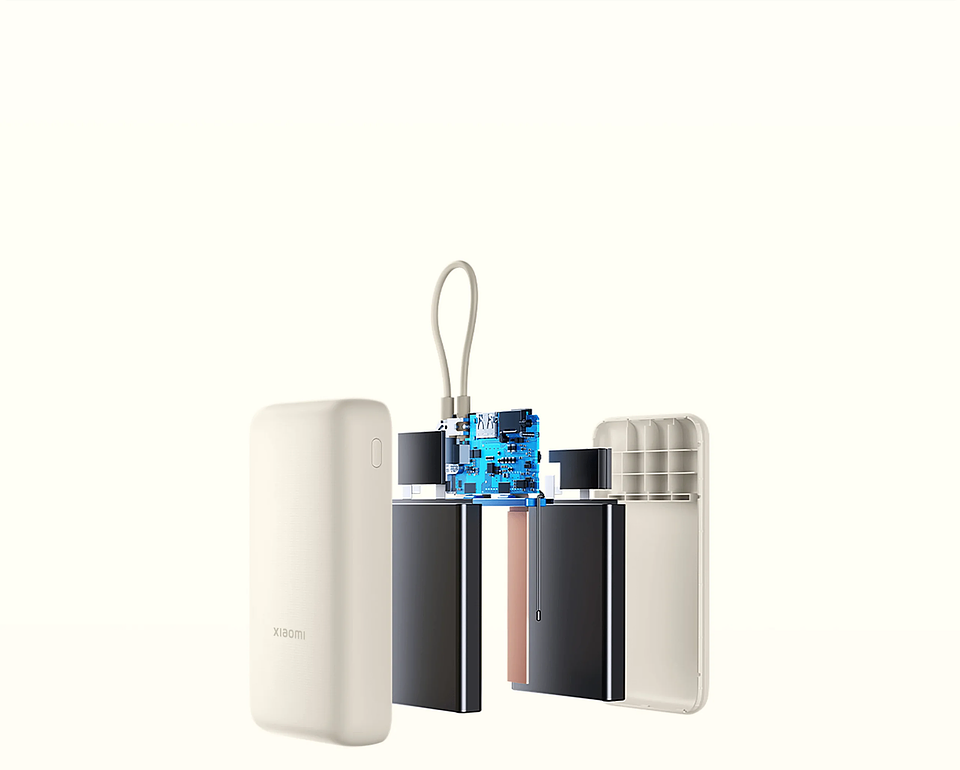 Powerbank con cable integrado portatil usb-c Xiaomi 20000mAh  4