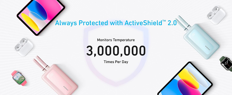 Powerbank con cables integrados portátil USB-C 20000mAh 30W Anker 3