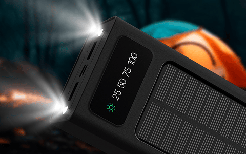 Powerbank solar portátil con cables integrados 10000mAh Xtech XPB-300