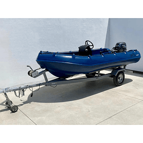 Lancha HDPE Whaly 370 FULL 30 HP trailer