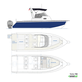 Lancha Aluminio Tonina 750 FULL 150 HP