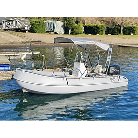  Lancha HDPE Whaly 435R PRO, 40 HP y carro de arrastre.