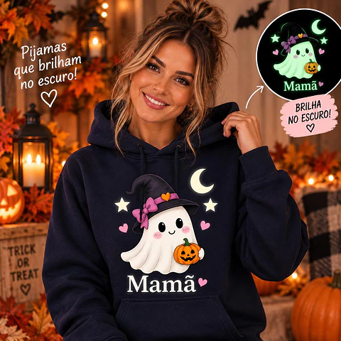 sweatshirt personalizada de halloween adulto com capuz