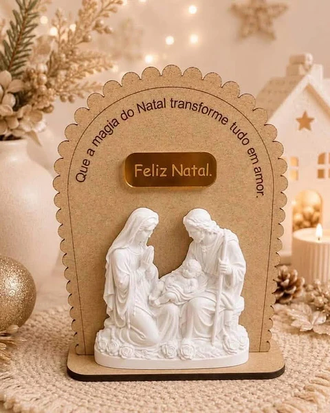 Sagrada família com placa Mdf 
