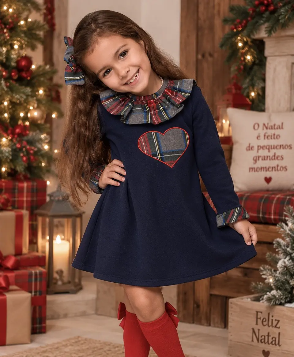 Vestido Malha Natal criança  1