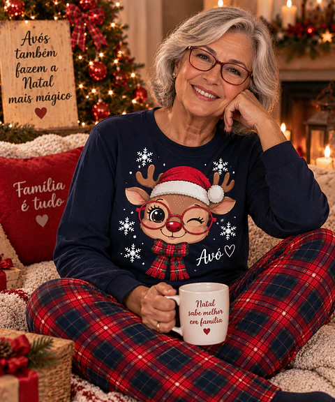 Pijama Natal personalizado adulto 