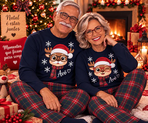 Pijamas personalizados de Natal 