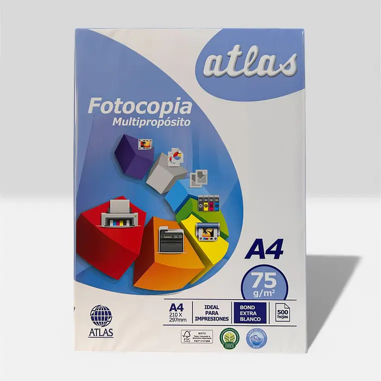 Papel bond Atlas de 75 gr.  1