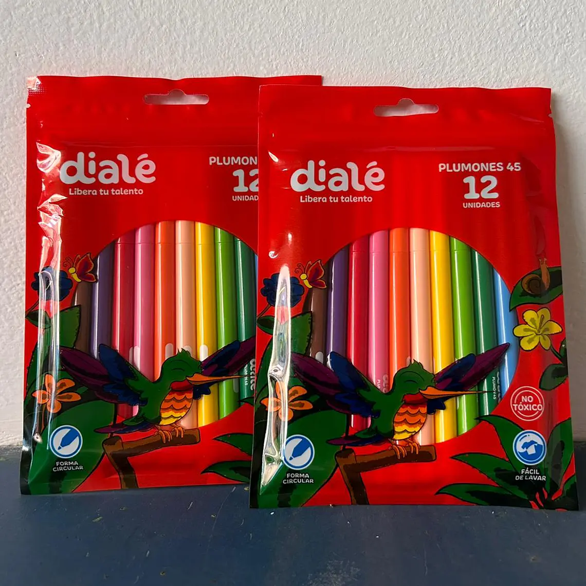12 Plumones Delgados Dialé 1