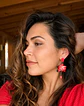 Aro Orquídea Roja Colgante - Miniatura 2
