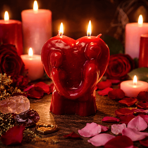 Vela Corazón Amor Eterno 10 x 10 cm