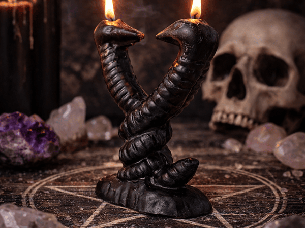 🖤🐍 RITUAL DE CORTE Y ELIMINACIÓN DE MAGIA NEGRA CON VELA NEGRA DE DOS SERPIENTES 🐍🖤