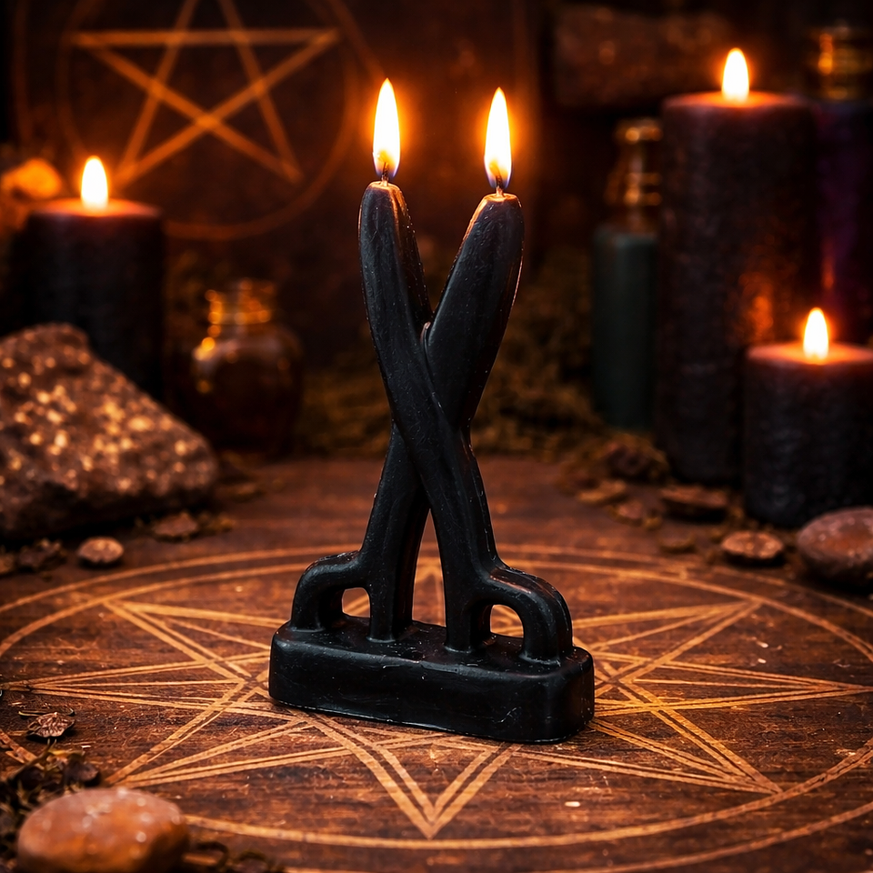 Vela Tijera Negra 15 x 7 cm 1