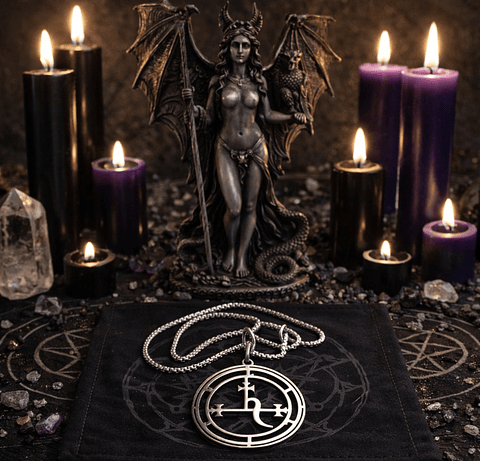 ✨🌑🖤 Amuleto de Lilith (3,5 cm) 🖤🌑✨