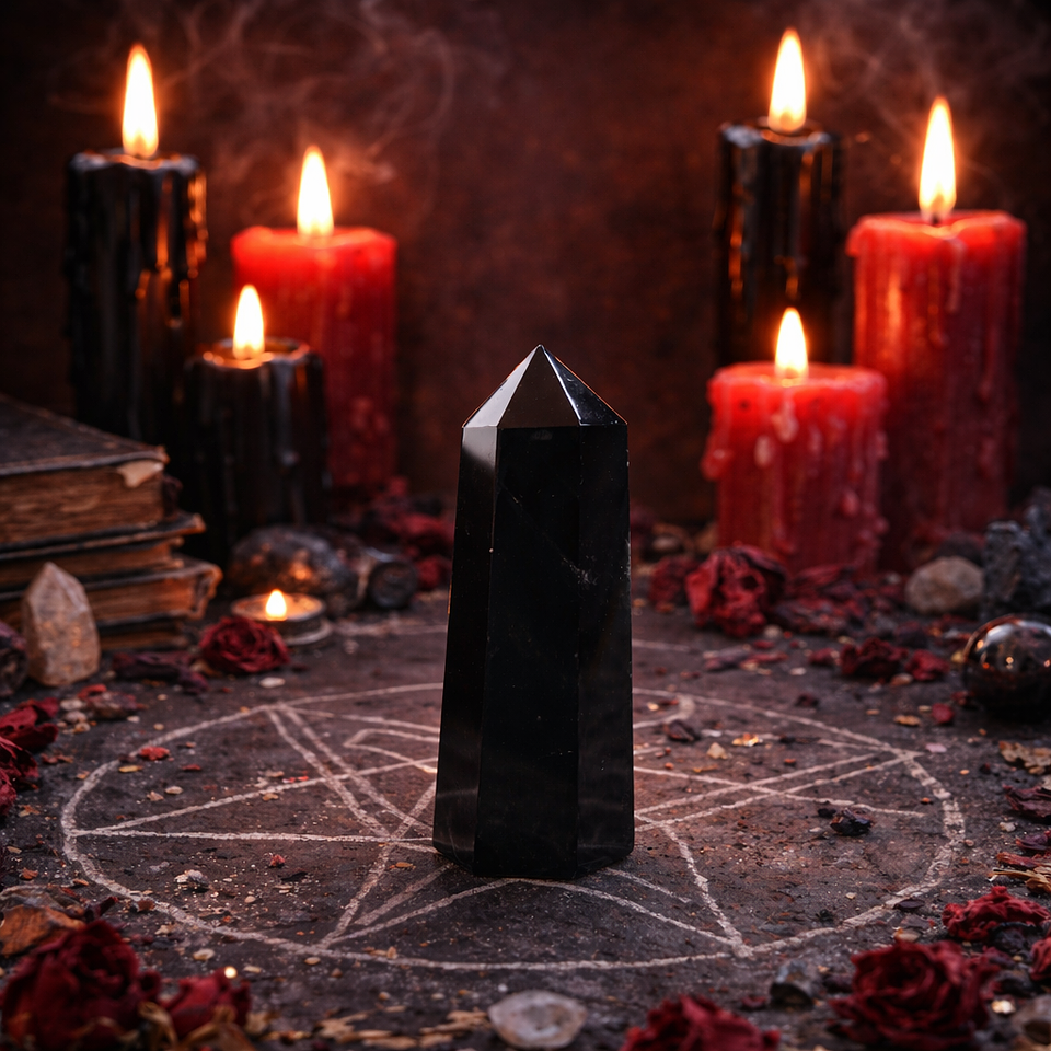 🖤✨ Punta de Obsidiana Negra (8 cm) ✨🖤 1
