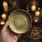 🕯️ Plato Ritual Dorado  9 cm– Base Sagrada para Velas - Miniatura 1