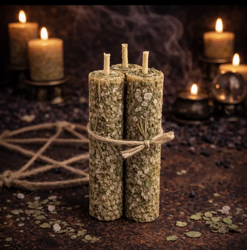 🖤🕯️ Pack 3 Velas de miel 100% natural de Limpieza Ritualizadas ✨🌿 2