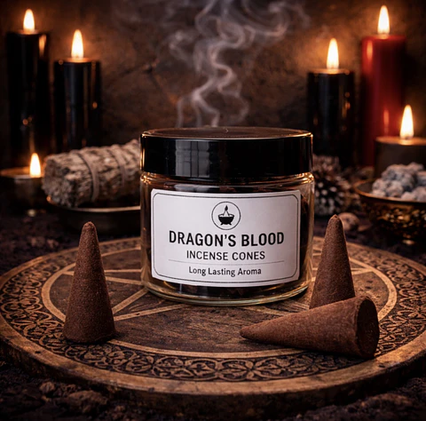 🐉 CONOS DE INCIENSO SANGRE DE DRAGÓN (15 UNIDADES)