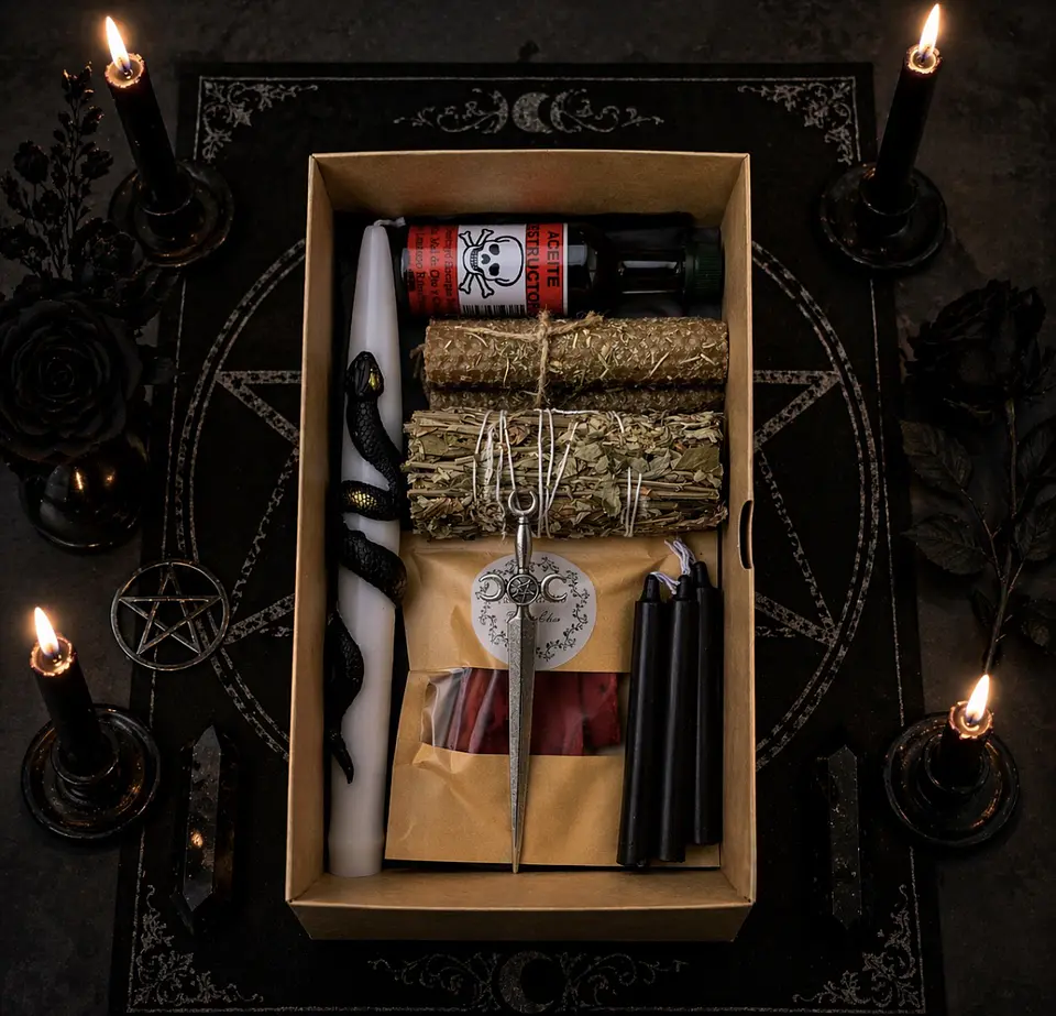 🖤 CAJA RITUAL DE LIMPIEZA Y DESCARGA ENERGÉTICA PROFUNDA 💀🔥 2