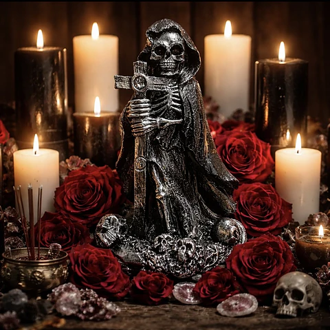 Estatua de la Santa Muerte 15 cm para altar