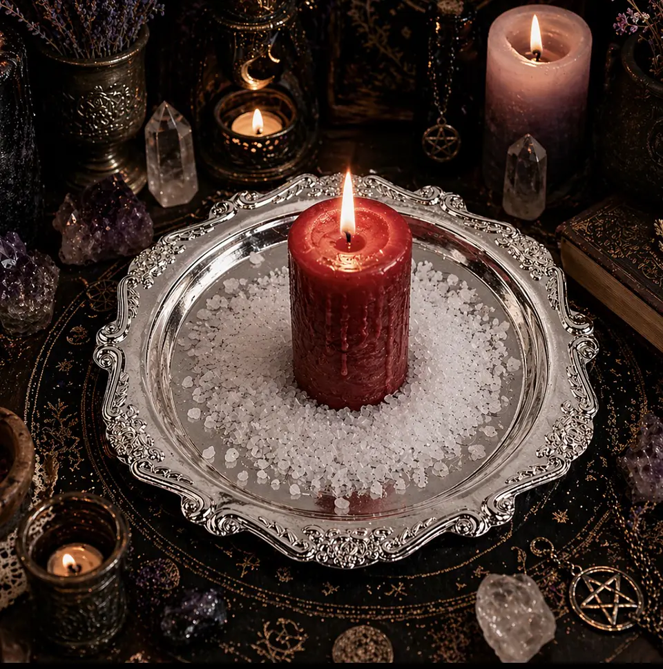 ✨ Bandeja  Brujilda color plateado para Rituales (15 cm) ✨ 2