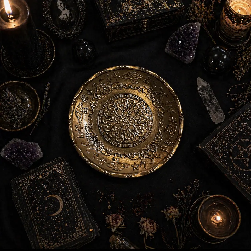 🕯️ Plato Ritual  9 cm– Base para Velas 1