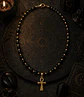 ✨ COLLAR OBSIDIANA PLATEADA & ÓNIX con Cruz Ankh ✨ Pieza única - Miniatura 3