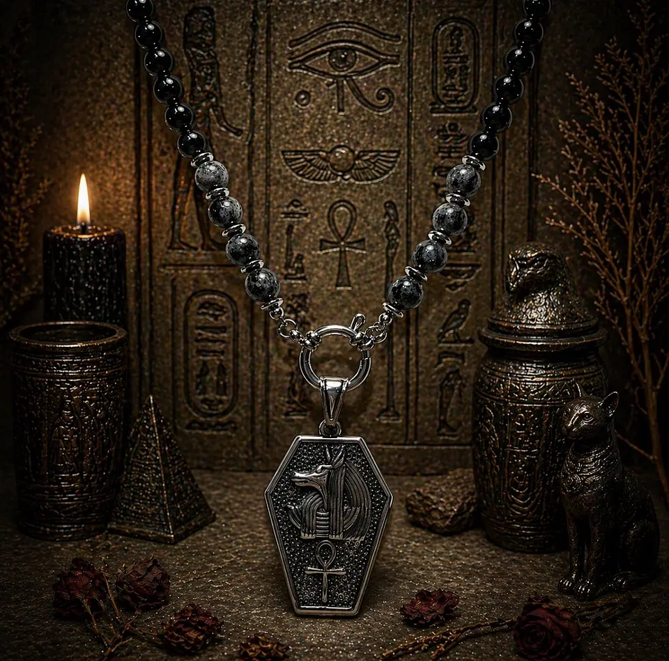 Collar amuleto de Anubis Pieza única 3