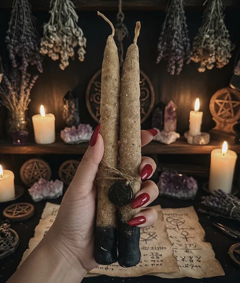 ✨🕯️ VELAS DE MIEL RITUALIZADAS PARA LIMPIEZA Y DESCARGA 20 CM