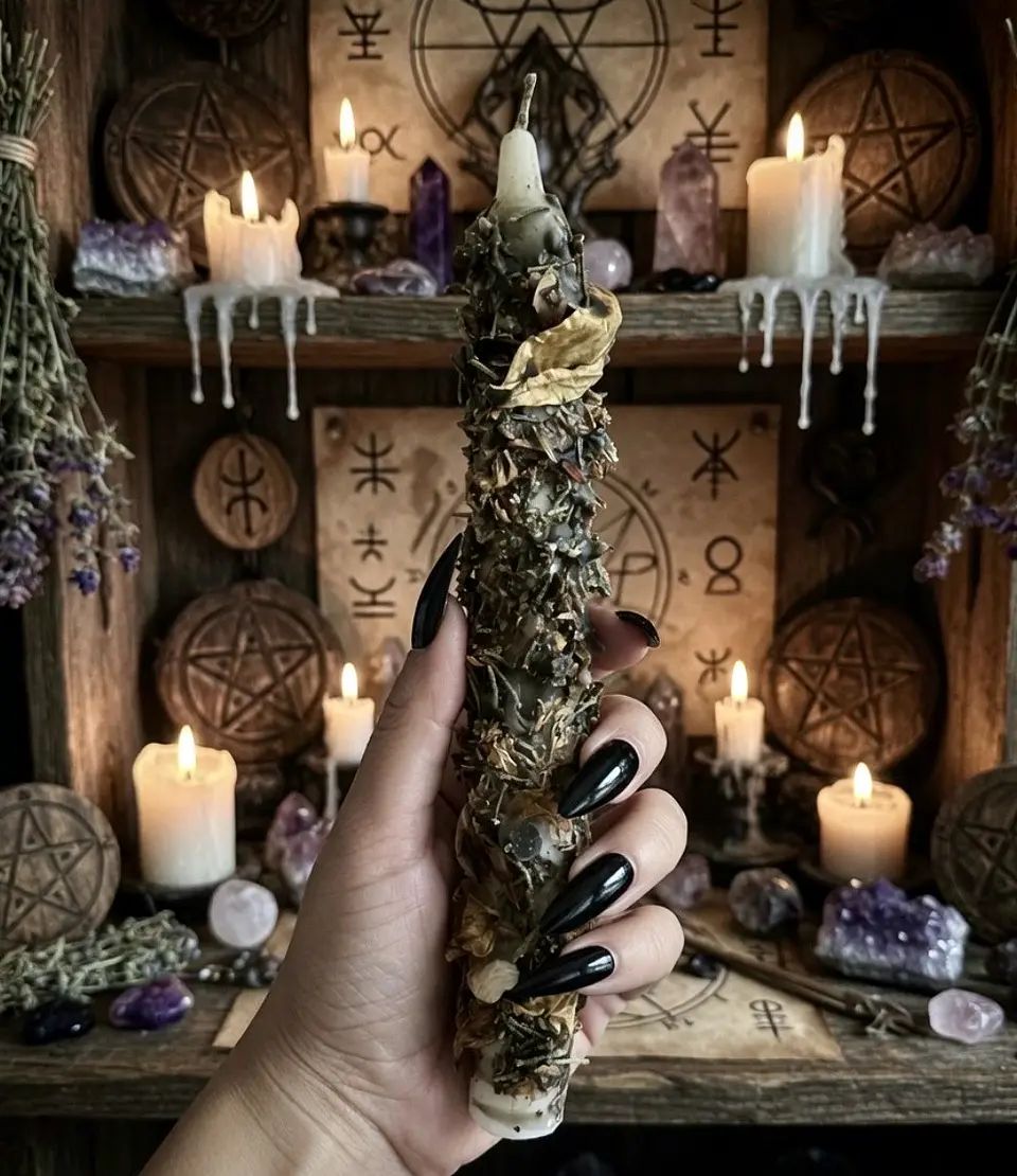 ✨🕯️ VELA DE LIMPIEZA Y DESCARGA CON HIERBAS SAGRADAS 🕯️✨ 1