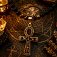 🖤✨ Collar de Ónix, Ojo de Tigre y Cruz Ankh  - Miniatura 1