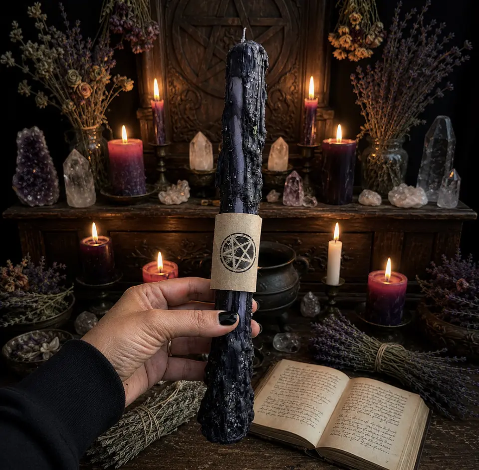 🖤✨ VELA DE LIMPIEZA Y CORTE 25 CM✨🖤 1