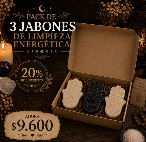 ✨ PACK DE 3 JABONES DE LIMPIEZA ENERGÉTICA ✨