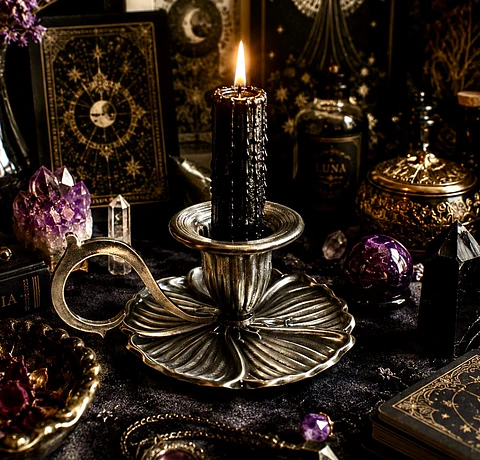 ✨ Candelabro Esotérico de Hierro ✨