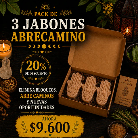 ✨ PACK DE 3 JABONES ABRE CAMINO ✨
