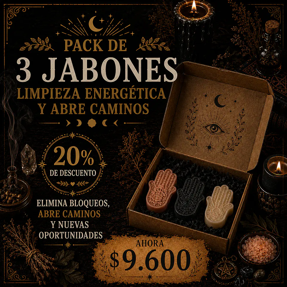 ✨ PACK DE 3 JABONES DE LIMPIEZA ENERGÉTICA Y ABRE CAMINOS ✨ 1