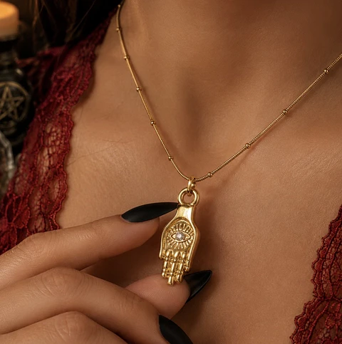 Collar mano de Fátima 🪬 Acero inoxidable 