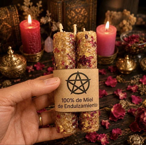💗 PACK DE 3 VELAS DE MIEL ENDULZAMIENTO
