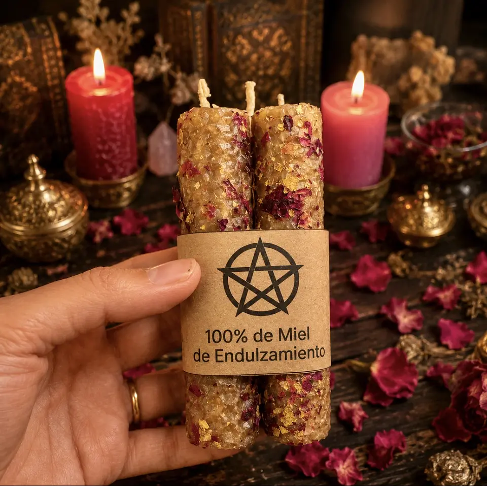 💗 PACK DE 3 VELAS DE MIEL ENDULZAMIENTO 1