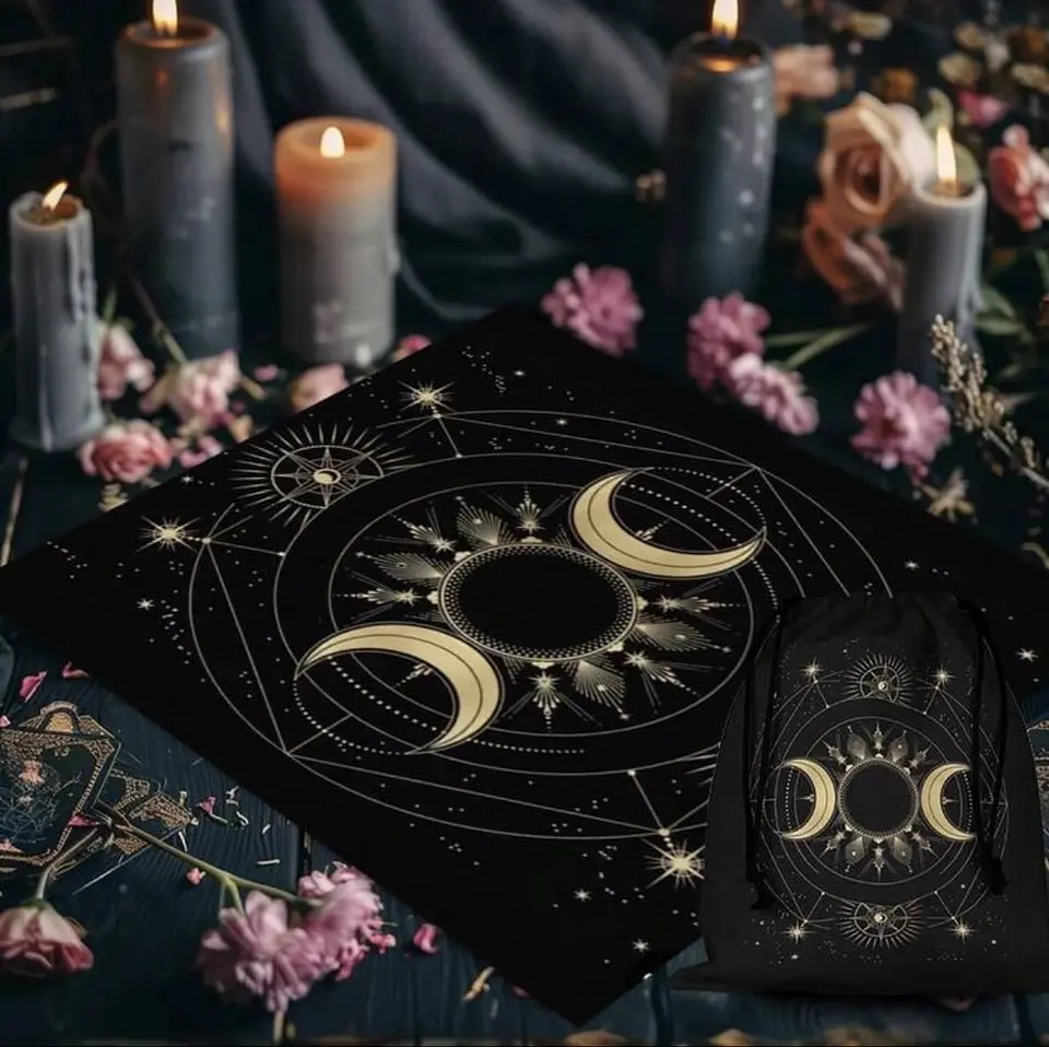 🌙 Paño Ritual Sol y Luna 49 x 49 cm  1