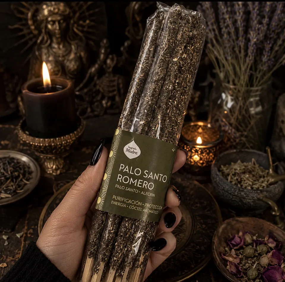 ✨ Sahumerio Artesanal de Palo Santo y Romero 20 varillas gruesas 1