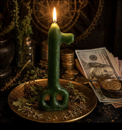 ✨ Vela Llave Verde – Abre Caminos, Prosperidad y Nuevas Oportunidades 🔑💚